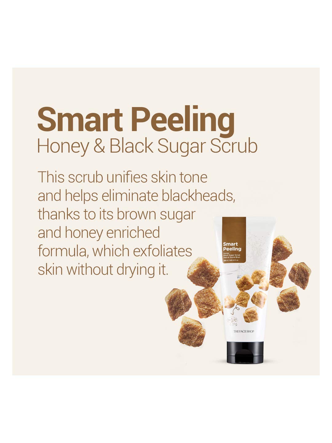 THE FACE SHOP Smart Peeling Honey Black Sugar Scrub