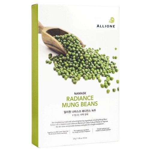 ALLIONE Namask Sheet Facial Mask Brightening Nourishing Mung Bean Detoxifying Minimizing Pores Purifying Charcoal Instant Hydrating Deep Moisturizing korean sheet mask